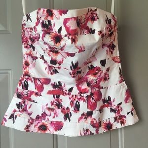 WHBM Floral Corset Top Size 0